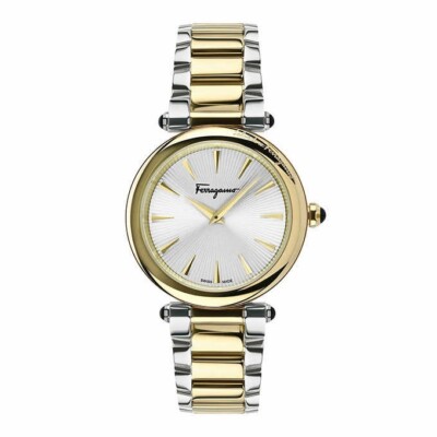 Ferragamo Idillio Two Tone IP Yellow Gold Stainless Steel