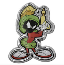 looney tunes marvin the martian chrome auto emblem decal usa made