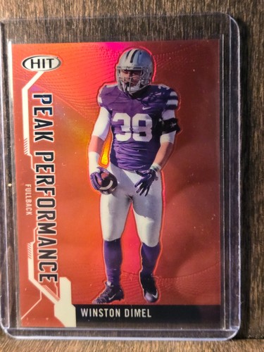 2019 Sage Hit Premier Draft Peak Performance Red /25 Winston Dimel Kansas State