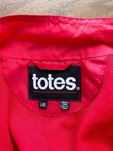 Totes rain jacket coat size L full zip 4 pockets mesh lined polyester - Picture 7 of 9