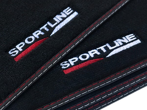 Sportline FußMatten FüR Citroen DS5 Bj.2011-2015 Velours Doppelnaht Aufschrift-image