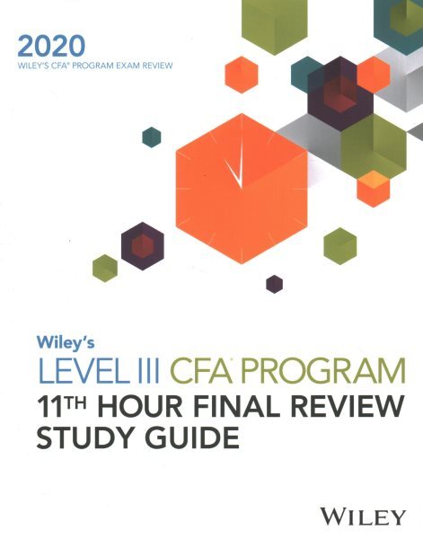 Wiley's Level III CFA Program 11th Hour Guide + Test Bank 2020, Paperback by ...-image