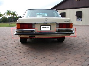 Mercedes W116 Rear Bumper Rubbers 280S 280SE 280SEL 350SE 450SEL 3 ...
