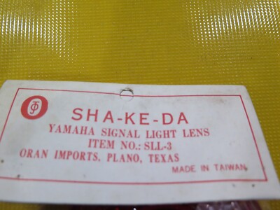 Vintage Sha-he-da Yamaha Red Blinker Flasher Light Lens SLL-3   (5D1-2)