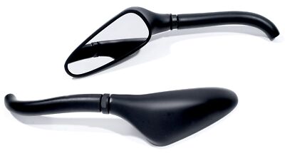 Spiegel Set Schwarz Performance Black OMP-Style für Harley Honda Suzuki Yamaha 