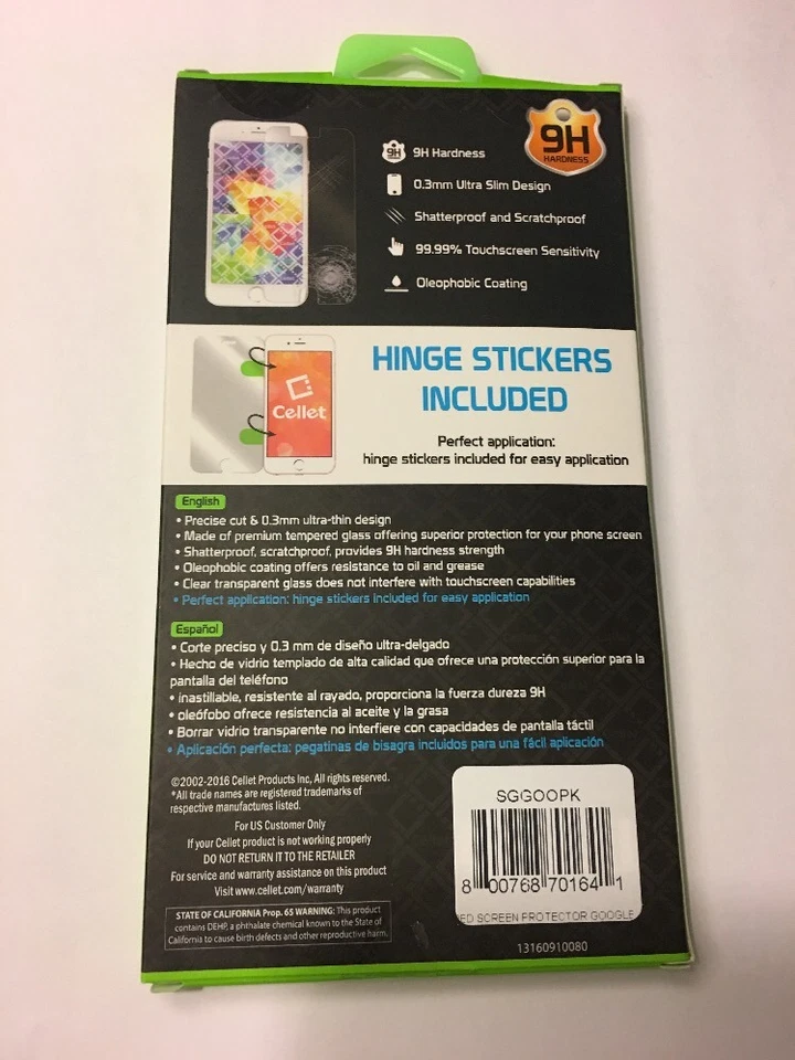 CELLET Premium Tempered Glass Screen Protector For Google Pixel - Image 2 of 4