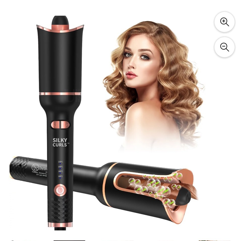 Automatic Hair Curler w/adjustable 6 temperature up to 220°c black/golden NEW