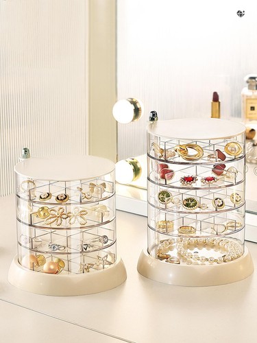 Organizer Scatola Gioielli Plastica 5 Strati Collana Rotonda Multicolore Moderna Media - Foto 7 di 26