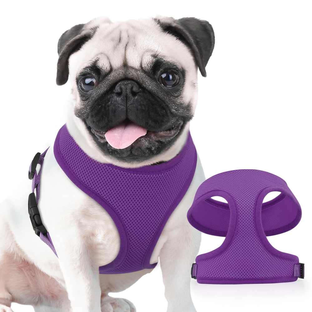 Dog Harness Puppy Escape Proof Jacket Breathable Padded Mesh w/Reflective Vest