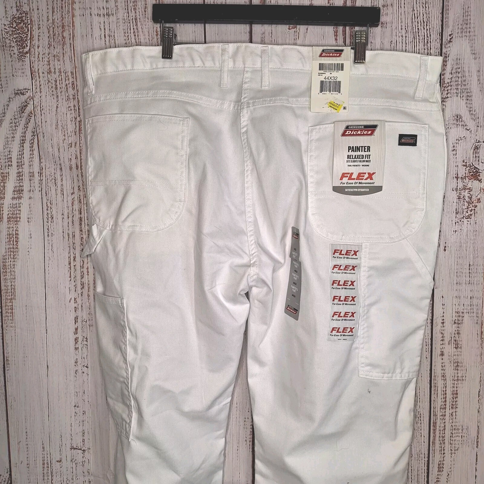 Dickies Relaxed Fit Carpenter Pants for Men 44x32 White Flex New With Tags
