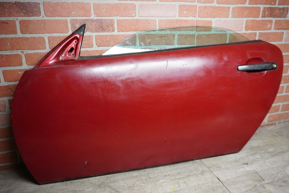 VERMELHO 1998-2004 MERCEDES SLK230 R170 PORTA EXTERNA LATERAL ESQUERDA COM ALÇA DE VIDRO FABRICANTE DE EQUIPAMENTO ORIGINAL - Imagem 2 de 4