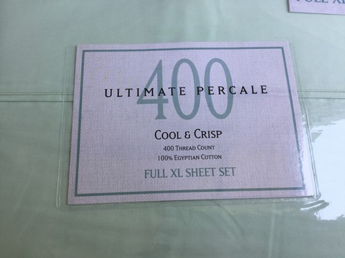 400TC Ultimate Percale Set Intero Lenzuola Cotone Egiziano 400TC Ultimate Salvia #355W - Foto 2 di 3
