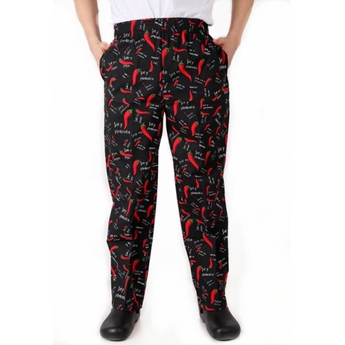 New Chef Working Pants Fashion Totel Restaurant Elastic Comfy Cook Work Trousers - Picture 5 of 25