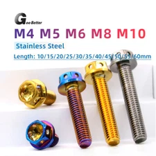 Stainless Steel Bolts M4 M5 M6 M8 M10 Hex Flange Head Hollow Motorcycle Screws