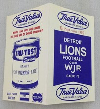 NFL 1979 Detroit Lions Football Pocket Schedule - True Value