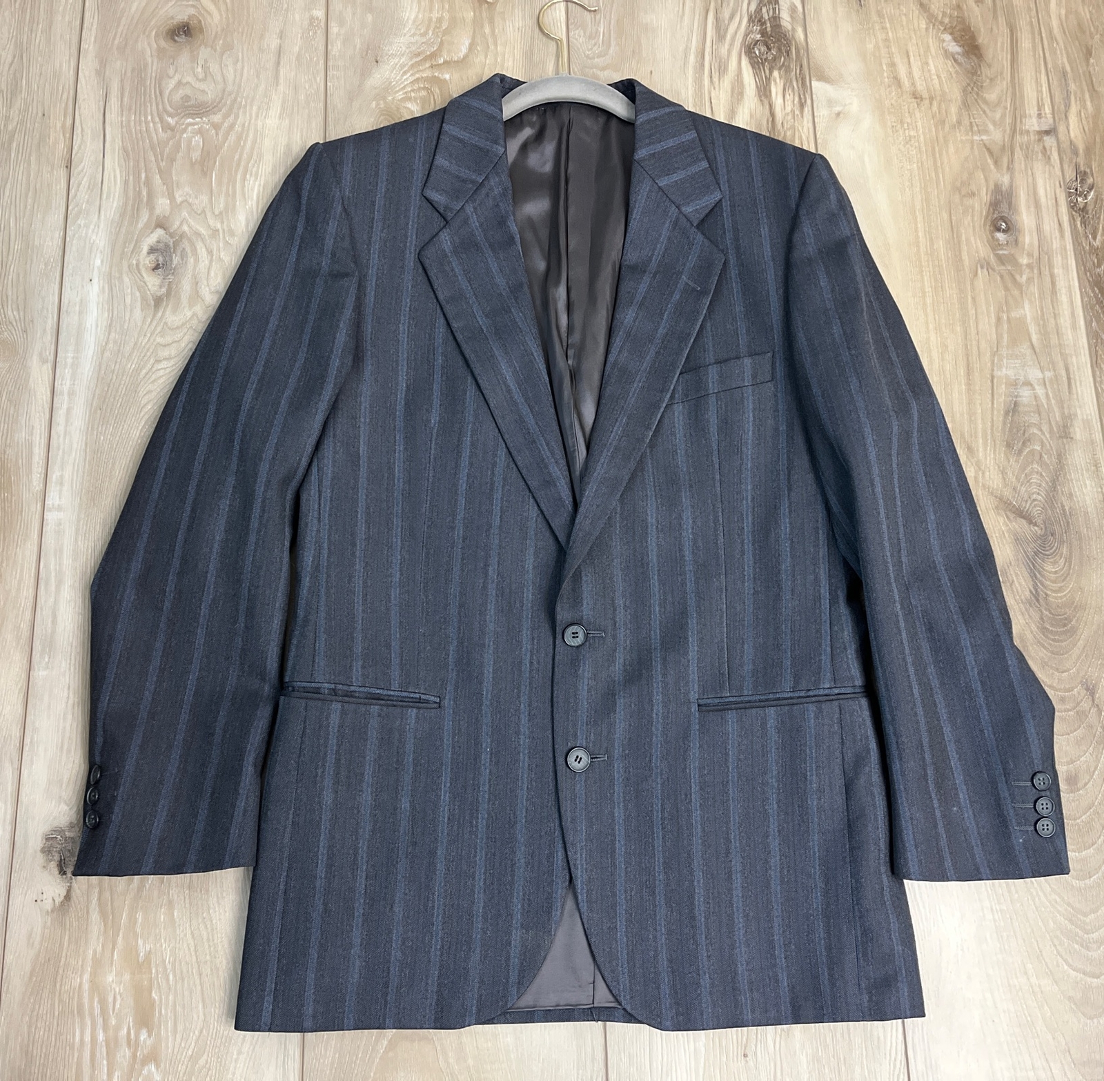 Giacca Yves Saint Laurent Blazer Da Uomo Grigia Gessata Lana Formale Preppy Taglia 42