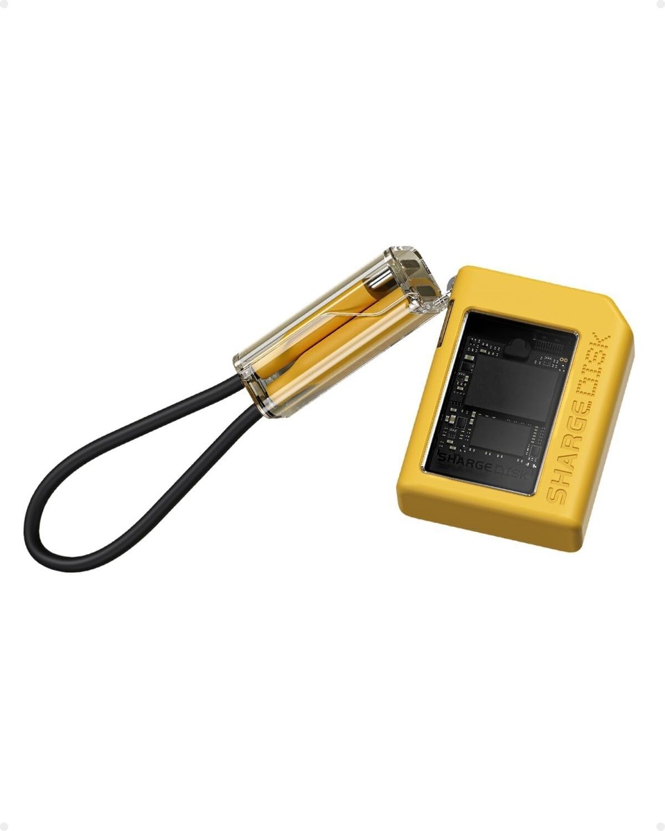 未使用に近い　SHARGE DISK 9001 イエロー 外付けSSD　ケーブル 未使用に近い SHARGE DISK 9001 イエロー 外付けSSD ケーブル