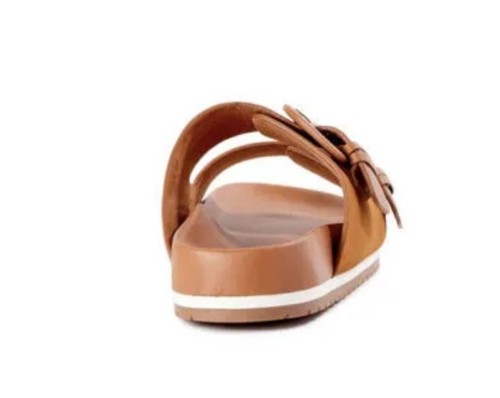 Women's Time and Tru Comfort Footbed Slide Sandals Size 11 Color Cognac BNWT - Picture 3 of 3