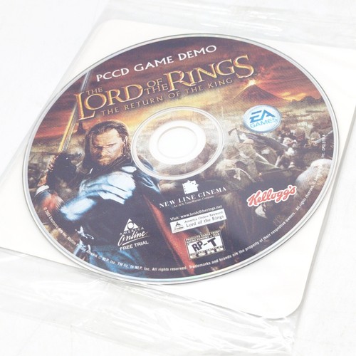 Lord of the Rings The Return of the King PC 2003 Game Demo Kellogg's Sealed - Picture 2 of 3