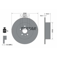 Textar 2X Bremsscheibe Hinten Ø288 Mm Voll FüR Toyota Avensis Station Wagon