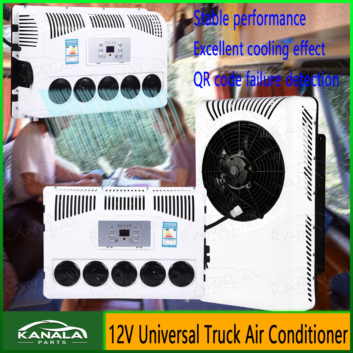 12V 10000 BTU Split AC for Semi Trucks & Caravans - Model #62-image