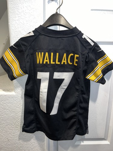 Nike Boys Pittsburgh Steelers #17 Mike Wallace Stitched Black Jersey Small - Picture 2 of 6