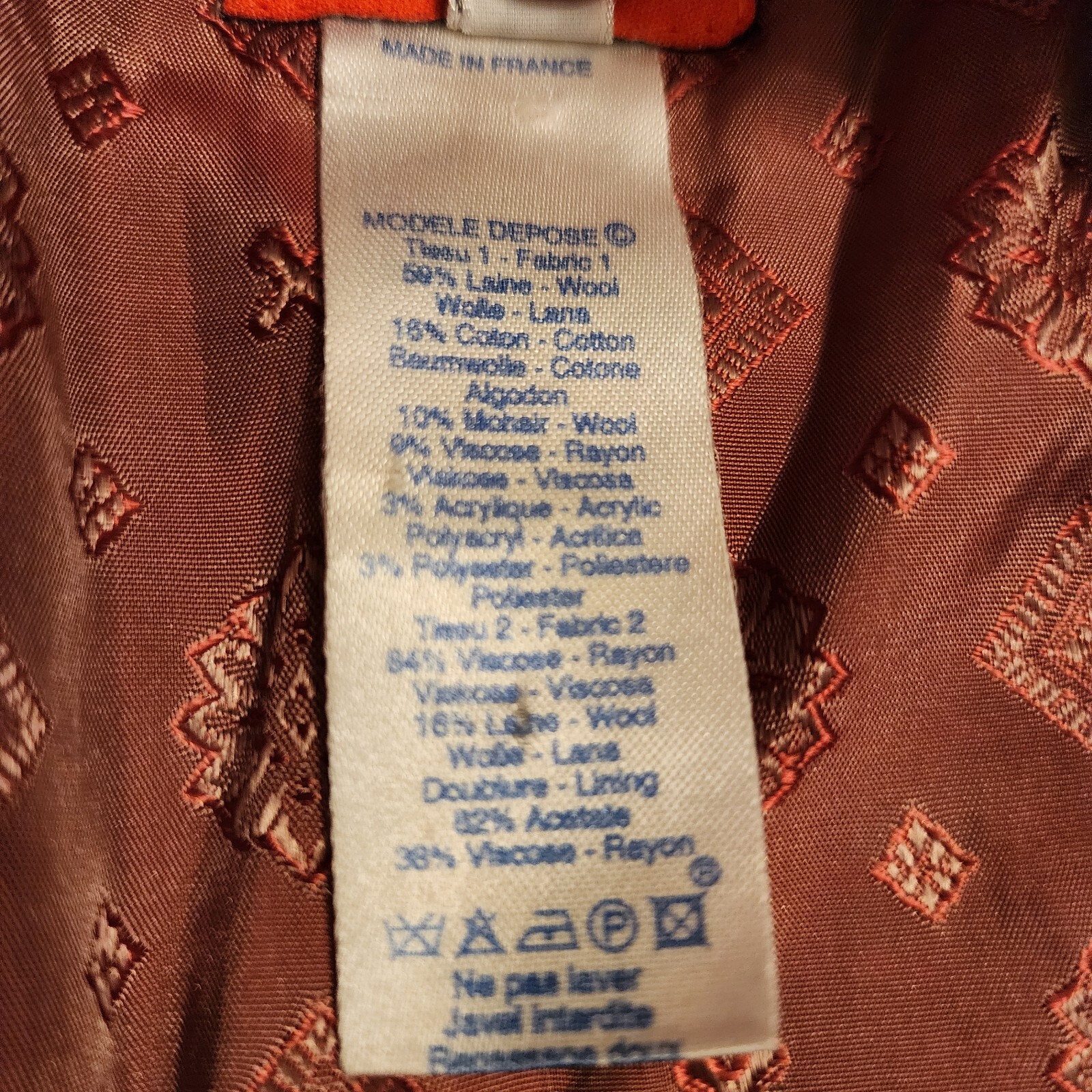 Bazar de Christian Lacroix France Wool blend Tweed Blazer Jacket Size 40