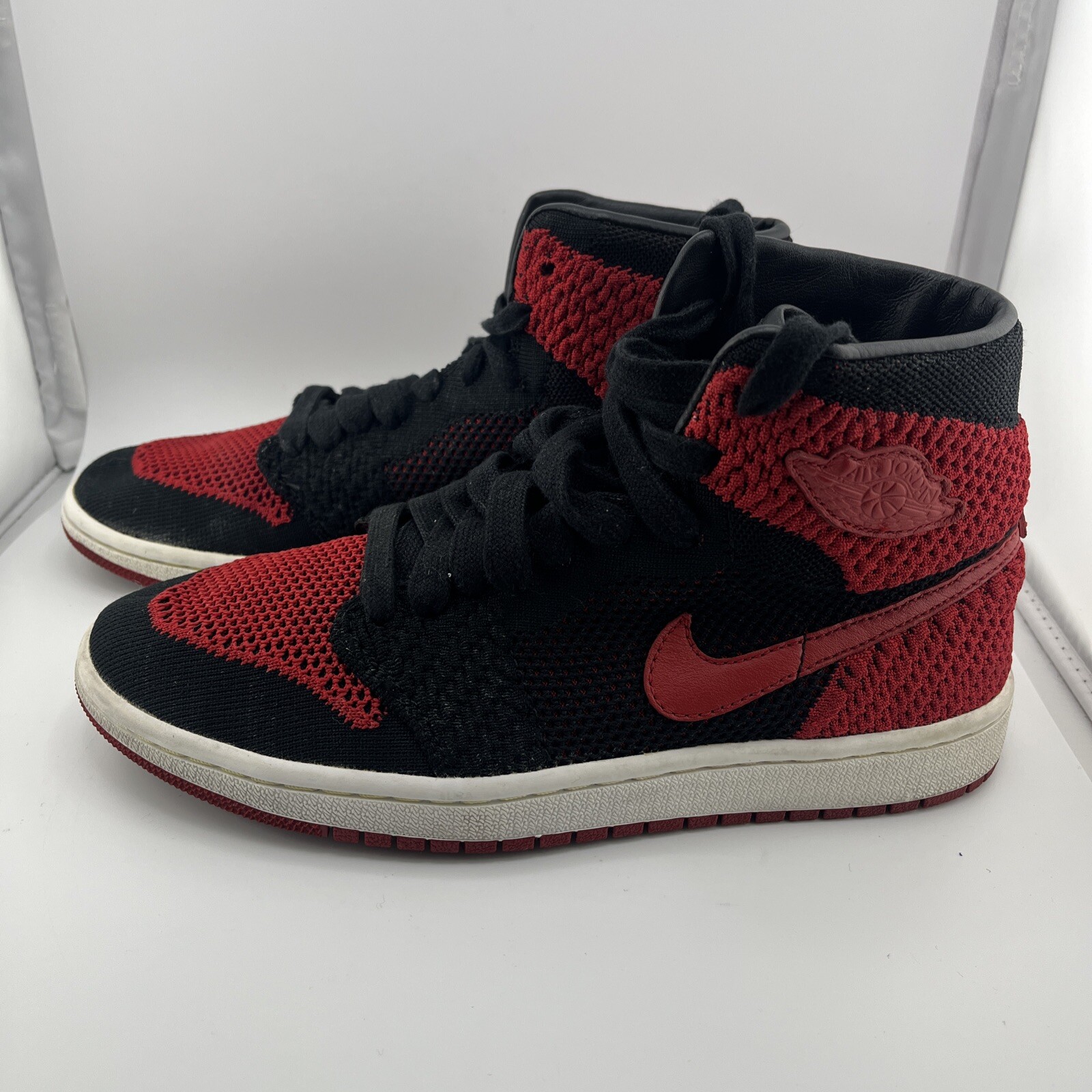 Nike Air Jordan 1 Retro High OG Flyknit Bred 2017  Size 6.5Y W/O Box