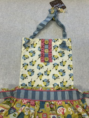 Matilda Jane Dinner Time Apron Cooking Pockets Waist Tie Ruffle Tea One Size - Picture 3 of 8