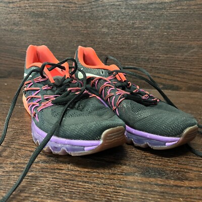 Nike Air Max 2015 698903-006 Women's Shoes Size 9.5 Black Hyper Punch Grape