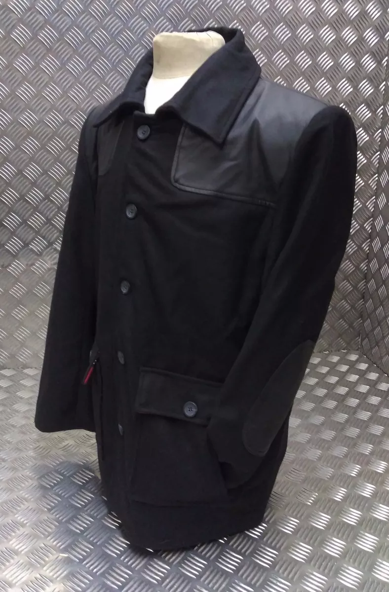 Vintage British Style Workers Red Tartan Lined Black Donkey Jacket - BRAND NEW