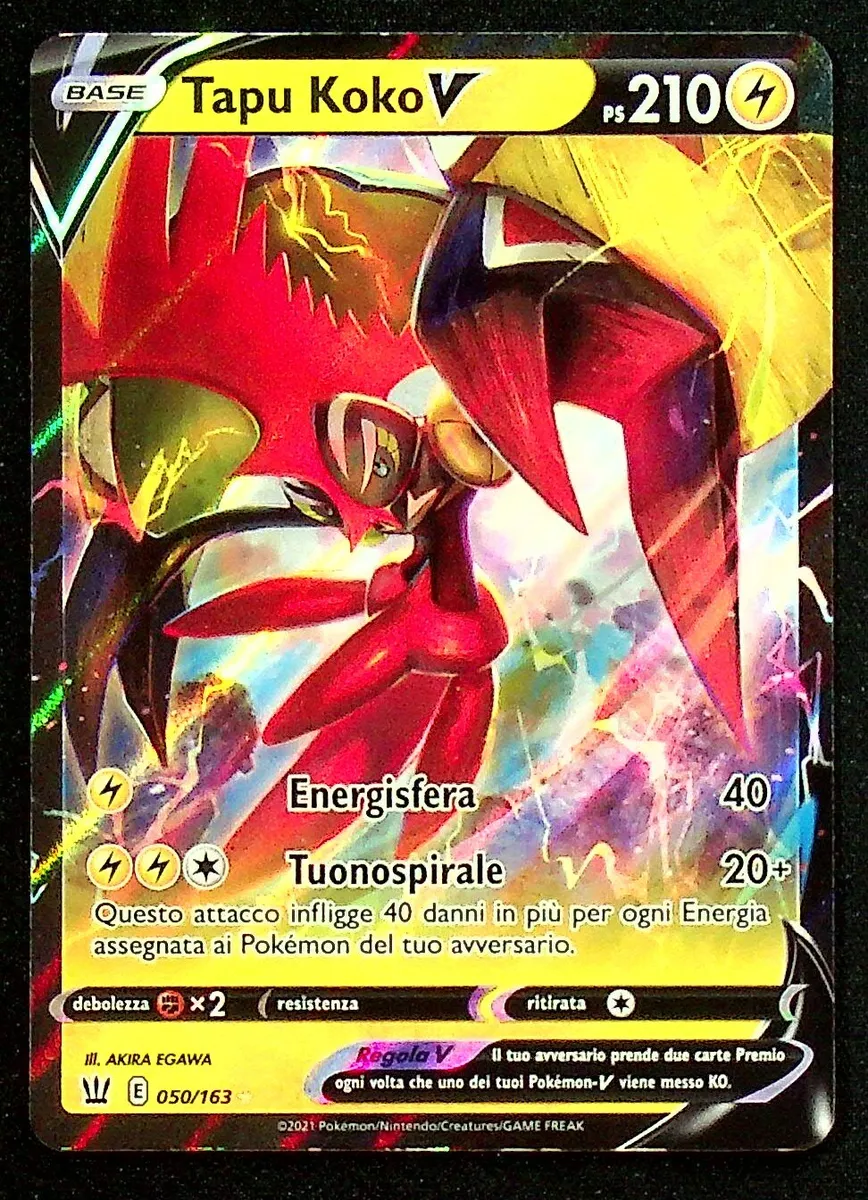 Carta Pokemon Tapu Koko V 050/163 em segunda mão durante 4 EUR em Madrid na  WALLAPOP