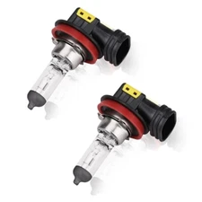 2x H8 Halogen 35W 12V Fog/Driving Light Bulb Bright Clear Glass Replacement Pair