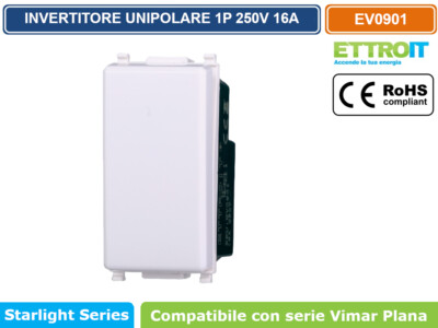 Dimmer A Manopola 220V Bianco - Regola Luminosit&agrave; Lampade E Faretti, Compatibile Con Vimar Plana