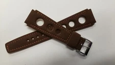 OEM Stylecraft vintage Brown w orange thread CORFAM COPA SUEDE 18MM watch strap