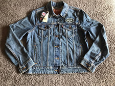 Levi's Denim Trucker Jacket New York Jets Nfl Women's Teenage Girls Chest 36"apx