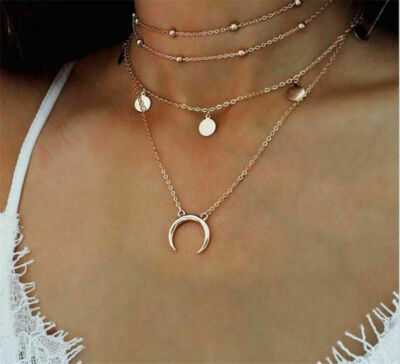 Women Chunky Statement Bib Pendant Necklace Chain Charm Jewelry Crystal Choker Women Chunky Statement Bib Pendant Necklace Chain Charm Jewelry Crystal Choker