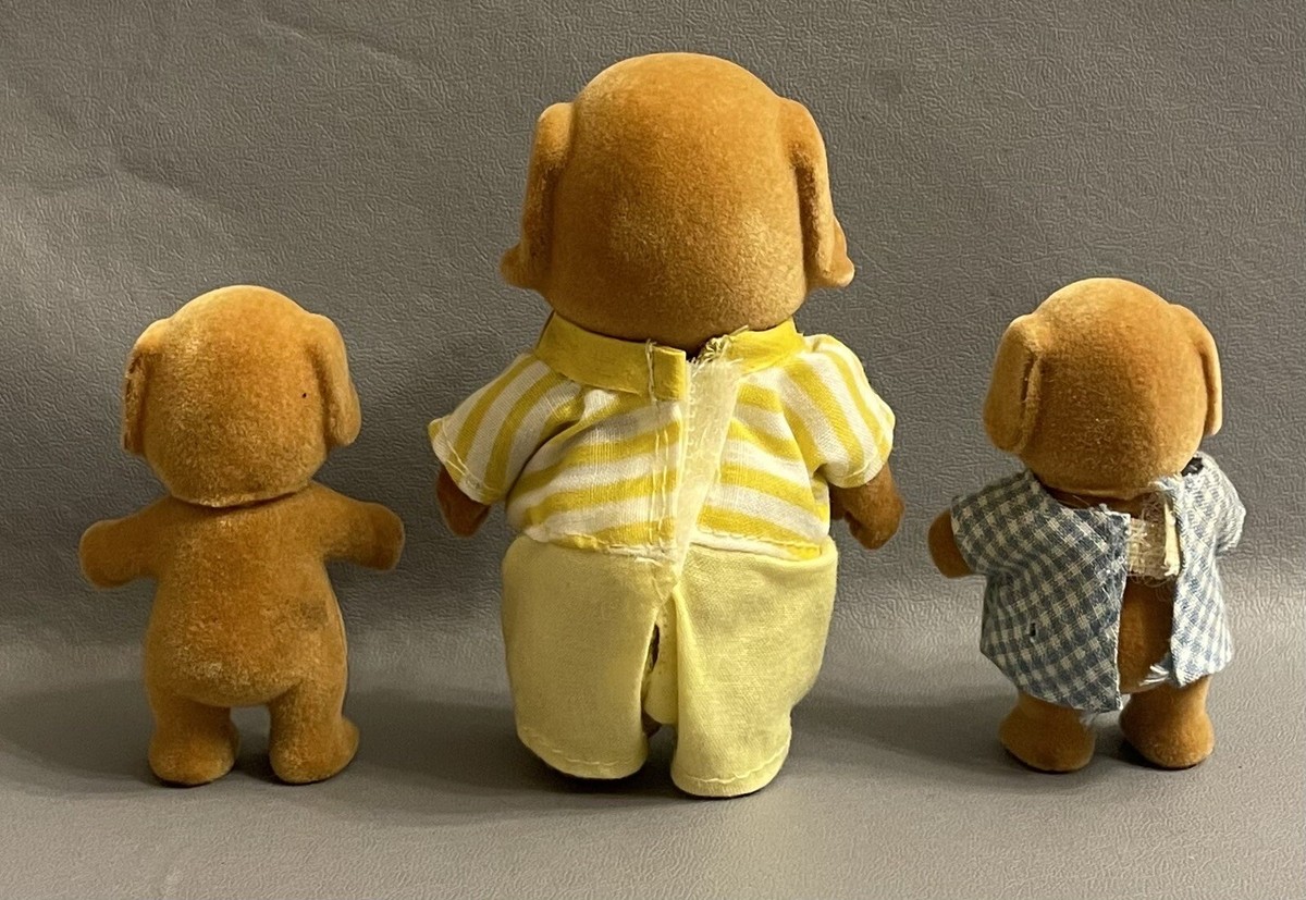 ヴィンテージ　親子わんちゃん Sylvanian Families Beagle Dog Family Baby twins vintage