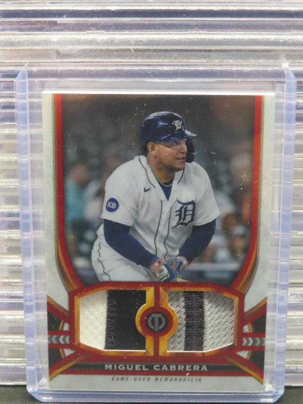 2023 Topps Tribute Miguel Cabrera Dual Red Game Used Patch #06/10 Tigers