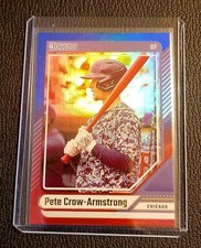 👀🔥🔥2024 Donruss RC Pete Crow Armstrong Red And Blue Holo #85🔥🔥