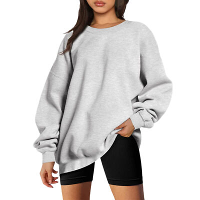 Damen Herbst Sweatshirts Freizeitpullover Hoodie übergroß lose Urlaub Outfit