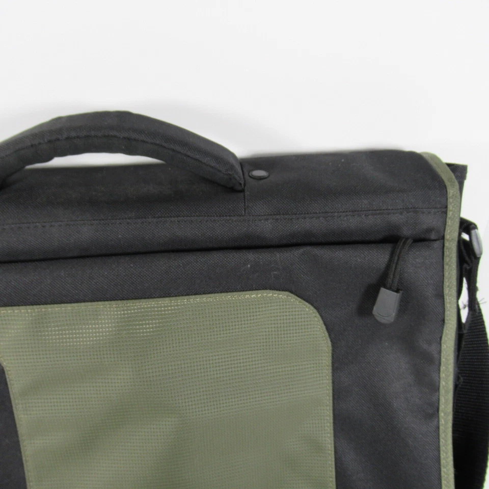 Lenovo Laptop Shoulder Bag 41U253 Many Compartments Black/Olive Green - Image 4 of 4
