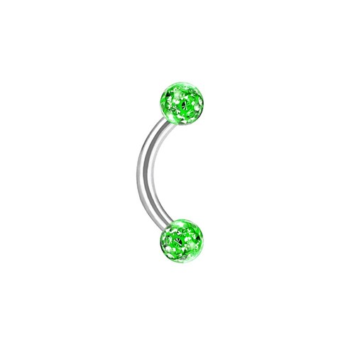 2pc Multi Size Coated Crystal Eyebrow Ring Steel Curved Barbell Ear Lip Piercing - Picture 6 of 16