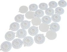  25 CD Jewel Box Adhesive Backed White Spider Hubs Rosettes Caps DVD CDNRSPWH