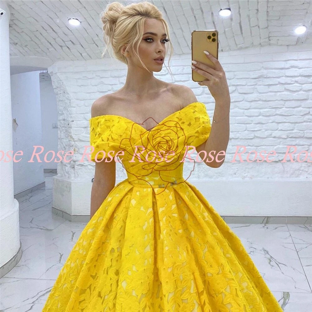 yellow prom dresses