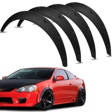 4PC Universal Car Fender Flares Wider Body Wheel Arches Flares High Strength ABS