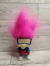 Vintage 1993 Troll Burger King Kids Club Glow In The Dark Pink Hair Doll