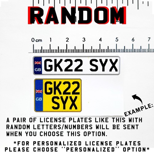 RC 1/10 UK BRITISH Number Plates Scale Sticker GB BRITAIN License Plate Licence - Picture 158 of 191
