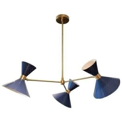 3 Arm Brass Pendant Mid Century Sputnik Chandelier Hand Made Stilnovo Light gift