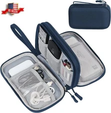 Travel Organizer Bag Cable Storage Pouch Case Portable Waterproof Double Layers